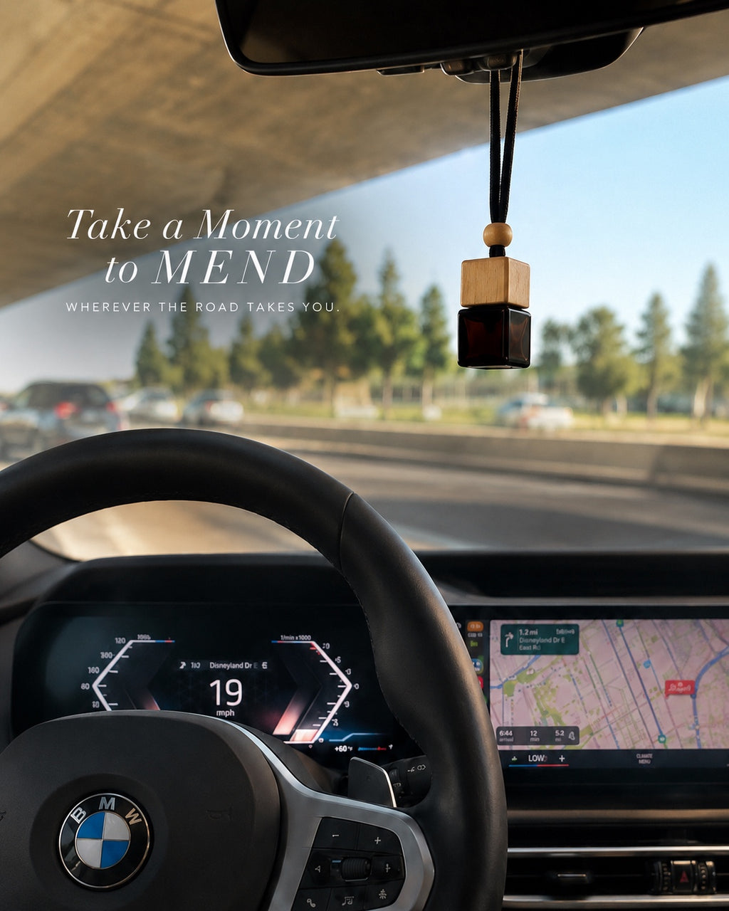 MEND Co. Car Diffuser — Oakmoss + Amber