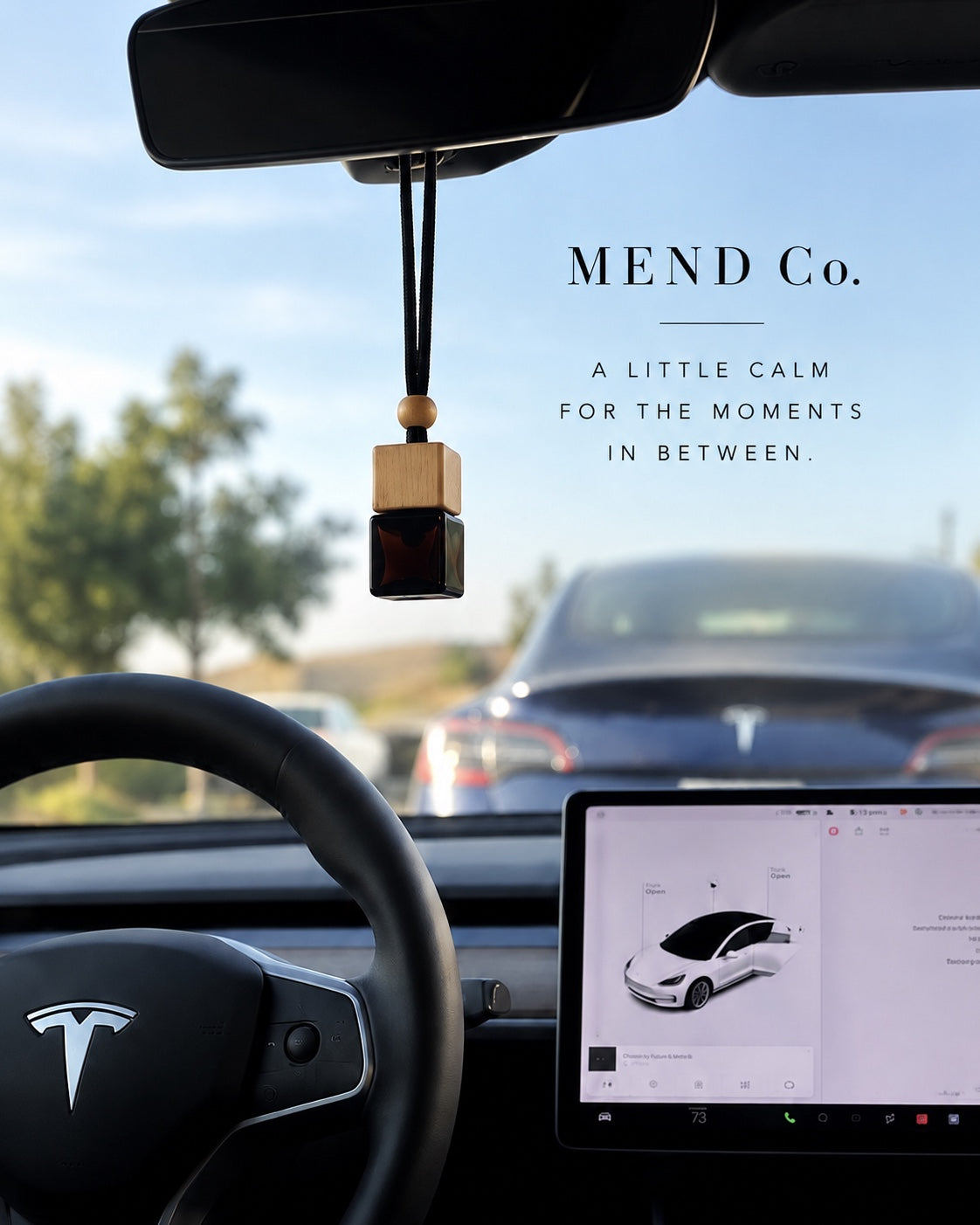 MEND Co. Car Diffuser — Oakmoss + Amber